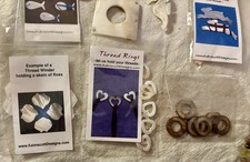 Huge Lot Mother of Pearl Floss holders/ Winders Kelmscott Mint in Pkg