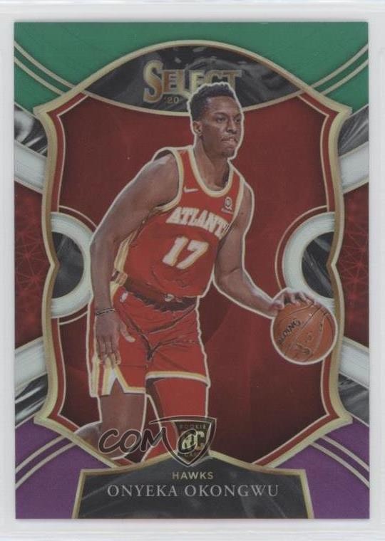 2020 Select Concourse Green White Purple Prizm Onyeka Okongwu #66 Rookie RC in5