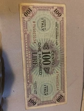 ITALY 100 Lire (Allied Military Currency - 1943)