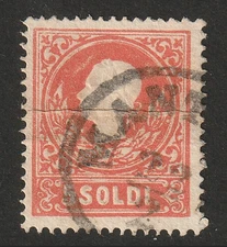 Lombardy Venetia SC# 10a Used / Nice CDS / Crease - S45111