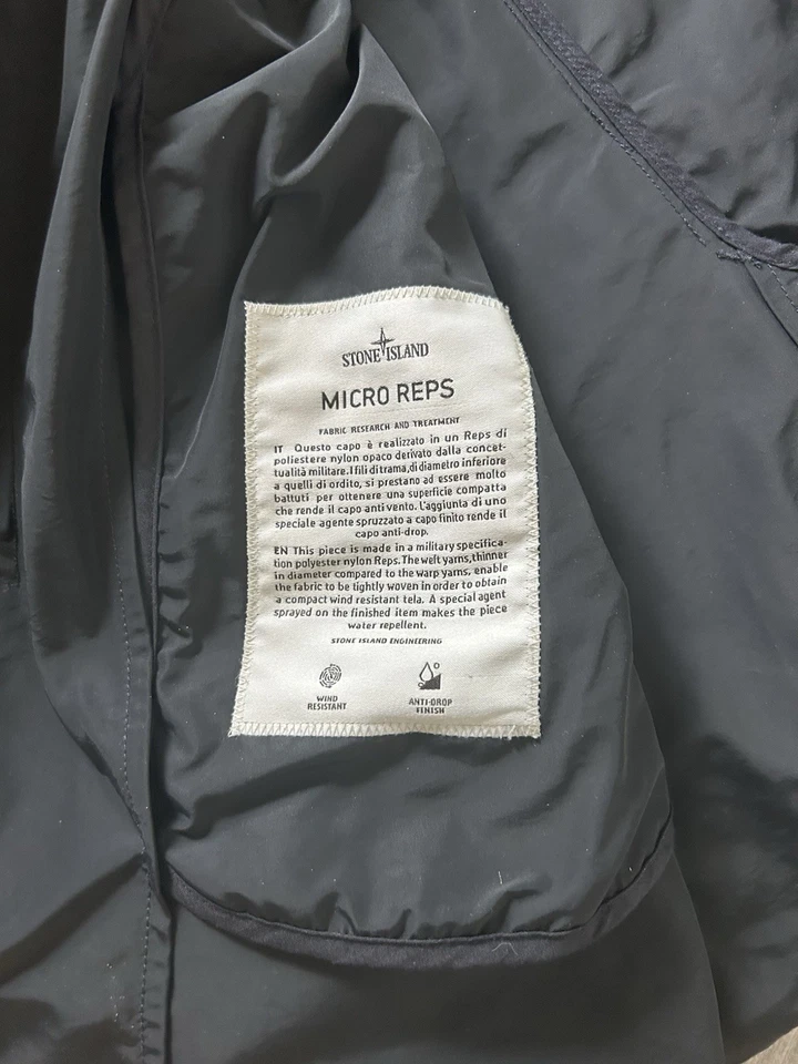 Gabardina Stone Island Micro Rep para hombre azul marino talla M hecha en Italia Foto 3 de 4