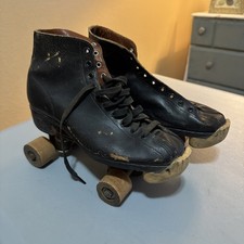 Vintage Wood Wheel Roller Skates. Cleveland Skate Company.