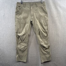 Kuhl Renegade Pants Mens 32x28 Straight Beige Hiking Outdoor Cargo Pockets 