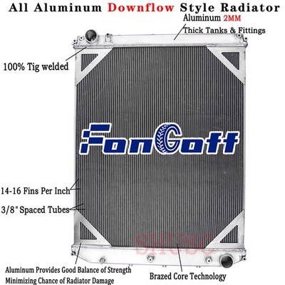 3-Row Aluminum Radiator For 2008-2014 Volvo Mack Vision Truck VAH VNL VNM VHD