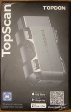 NIB, TOPDON TOPSCAN Wireless Bluetooth OBD2 Scanner Car Diagnostic Tools
