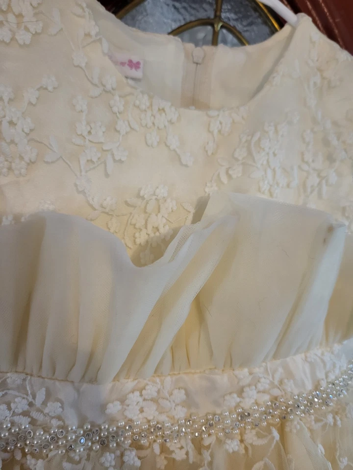 Vestido de fantasía Bonnie Jean para niños marfil 6X con perlas y diamantes de imitación... Foto 3 de 4