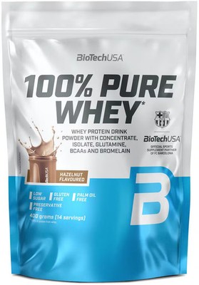 BioTech USA 100% Pure Whey, 400 g Beutel, Haselnuss