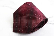 HIROKO KOSHINO Pink Silk Necktie Plaid Dot Gradient Men  s Used