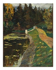 Impressionist Forest Path Wall Art Poster Premium Quality Home Decor