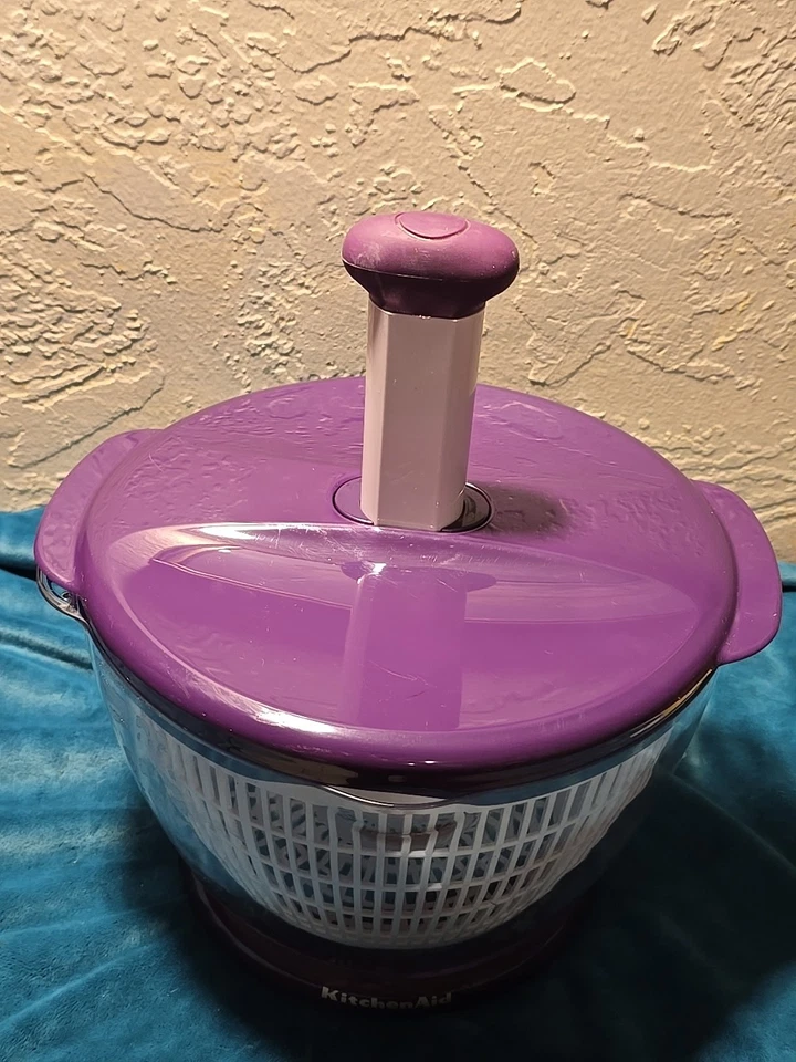 Salada giratória universal Purple Kitchen Aid lavagem a seco servir loja frutas vegetais - Imagem 3 de 4