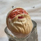 Vintage Mercury Glass Santa West German hand painted glitter flocked — photo 8