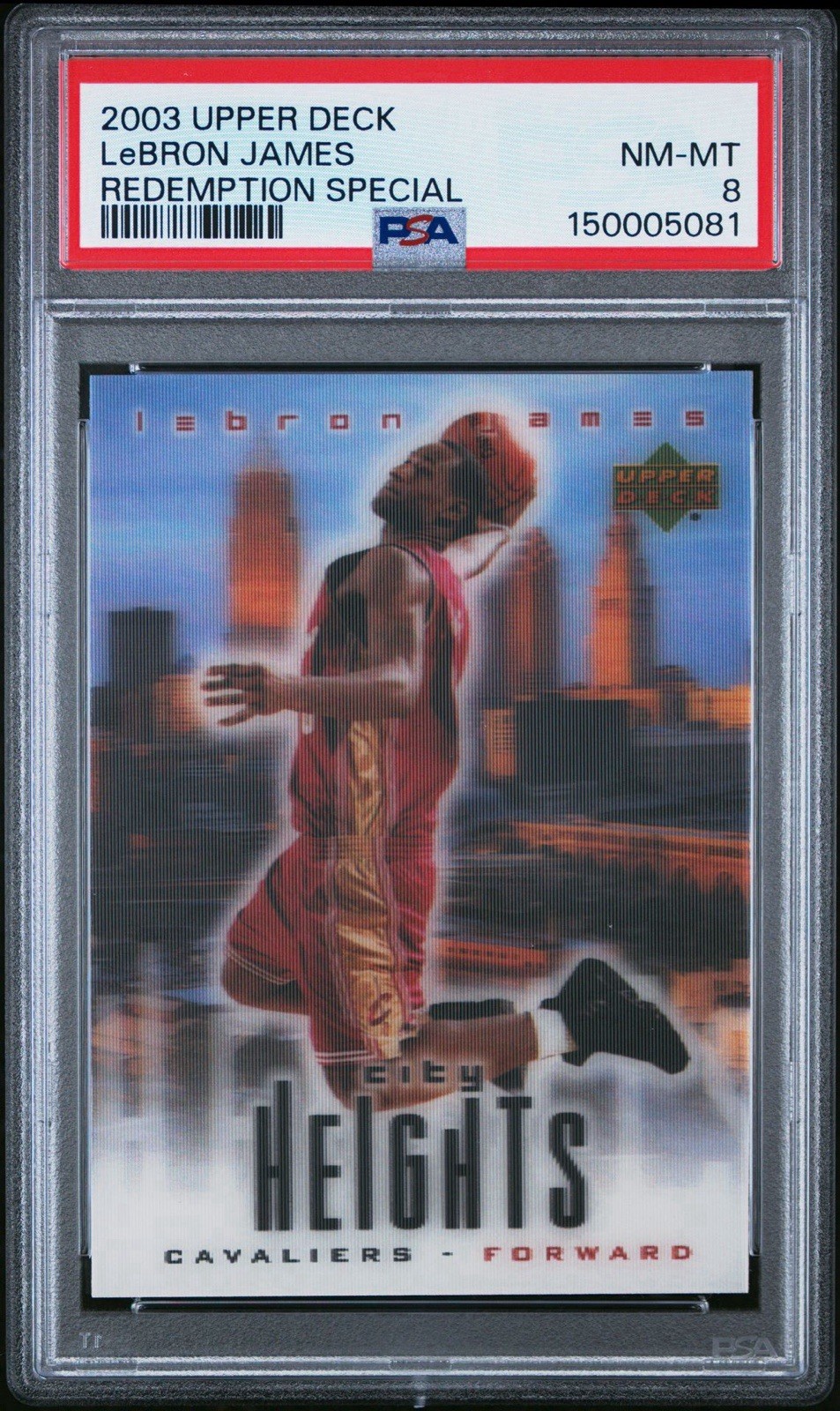 2003 UPPER DECK LEBRON JAMES RC REDEMPTION SPECIAL CARD *PSA NM-MT 8 - CAVALIERS