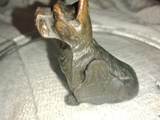 Antique 1920/30 Cast Travel Bronze Scotty Dog Wrigley Building - Chicago IL