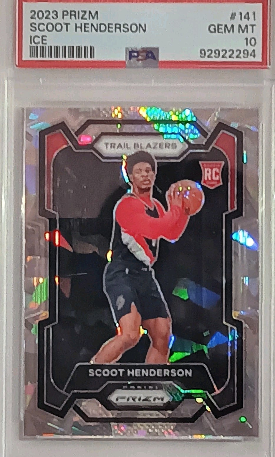 2023-24 Panini Prizm - Scoot Henderson #141 Ice Prizm (RC) PSA 10