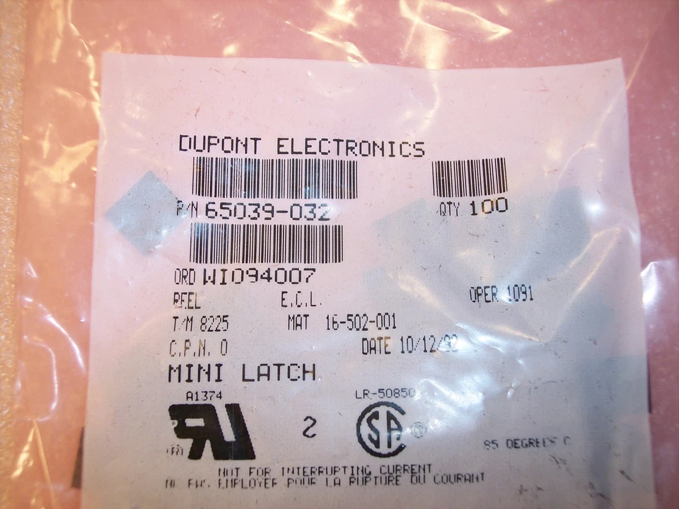 CANTIDAD (100) 5 POSICIONES MINI-PESTILLO CRIMPADO A CABLE CARCASA 2.54mm 65039-032 DUPONT Foto 2 de 2