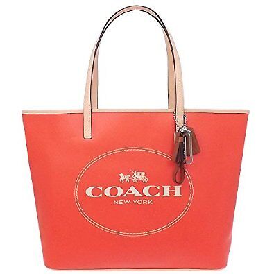 Coach Bag F31315 Metro Horse and Carriage Tote Vermillion Agsbeagle COD - Picture 2 of 6