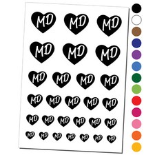 MD Maryland State in Heart Temporary Tattoo Water Resistant Set Collection