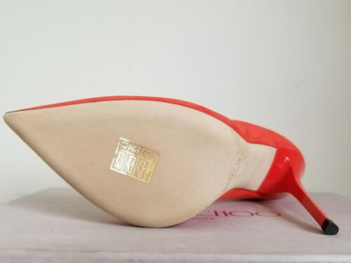 Jimmy Choo ANOUK KLASSISCH FIRE ROT WILDLEDER SPITZE ZEHENPUMPS EU 38,5 I LOVE SCHUHE - Bild 7 von 8