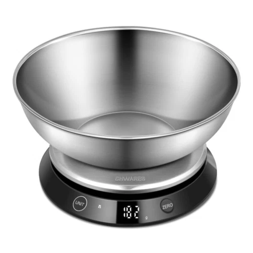Food scale top with bowl