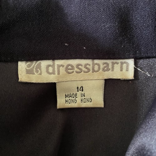 Vintage Dress Barn Blazer Size 14 Black Or Navy Depending On Light Tie Front - Picture 7 of 9
