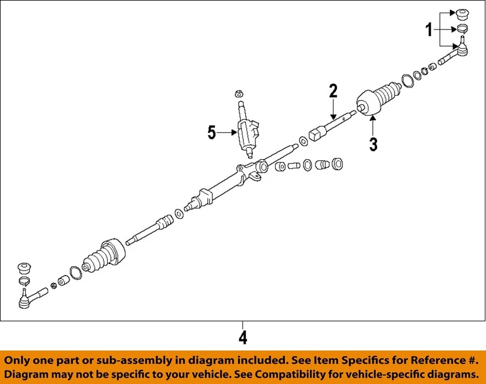 Used Rack and Pinion Assembly fits: 2012 Subaru Forester Power Rack and Pinion G Foto 3 de 4
