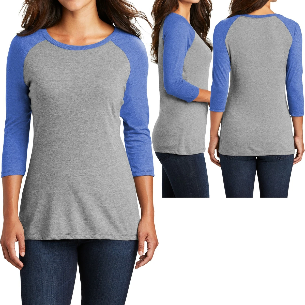 Ladies 3/4 hot sale sleeve t shirts