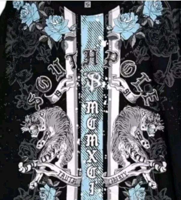 South Pole Graphic Black T-shirt Truth & Liberty Tigers Men's Size 5XB - Image 3 of 4