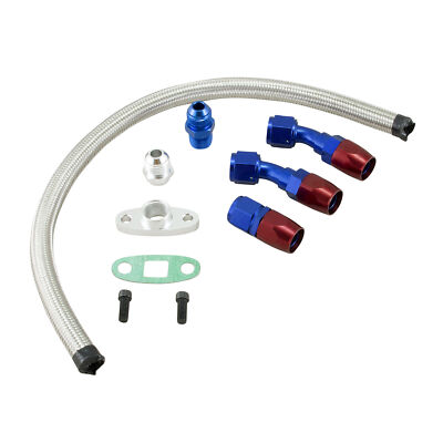Öl Rücklauf Leitung Set Adapter Turbolader Flansch T3 T4 Garrett GT40 GT42 GT45