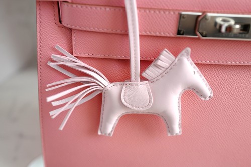 BNIB Hermes Rodeo Pegase PM Agneau Milo Rose Darling - Picture 21 of 24