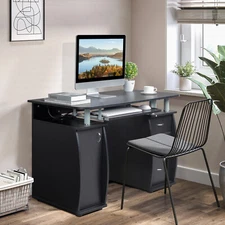 Computer Desk with File Drawer Home Office Computer Desk with Charging Station