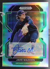 Jake Madden - 2022 Panini Prizm Draft Picks Silver Prizm Auto #PDP118 - Rockies