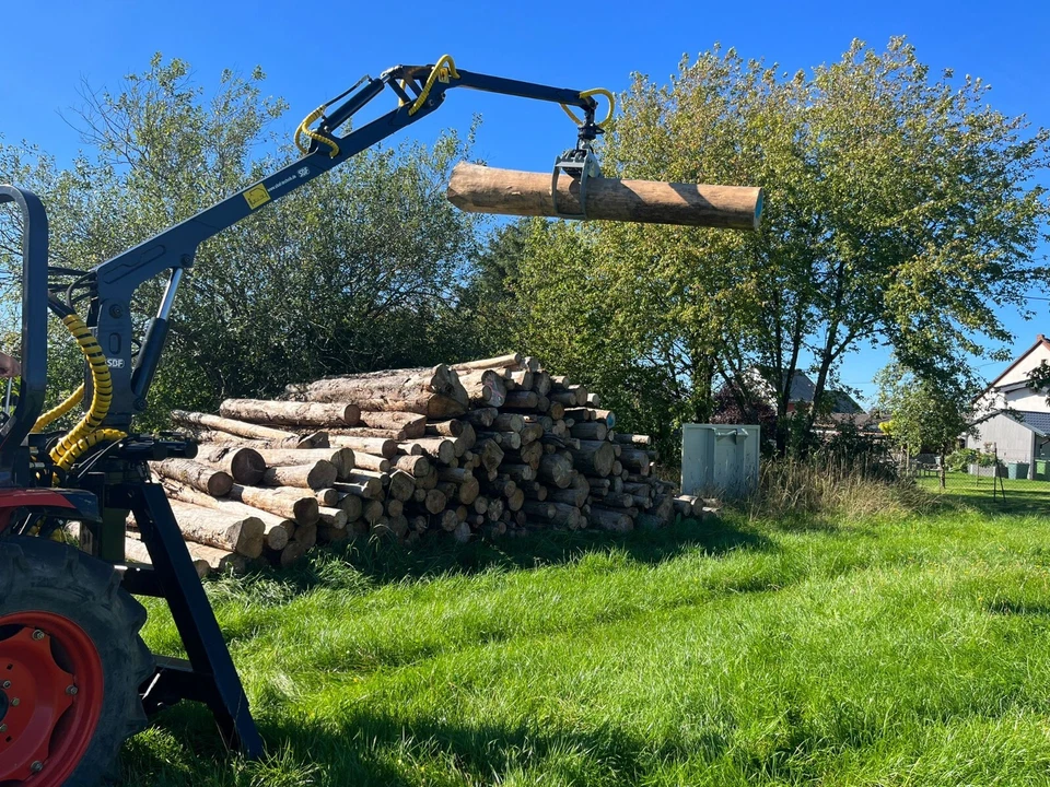 SBF K 4,6 Forstkran Rückekran Ladekran Weitwinkel Dreipunkt Rückewagen - Bild 3 von 4