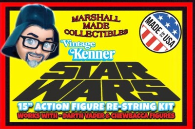 1978 Kenner 15'' STAR WARS FIGURE RESTRING KIT CHEWBACCA DARTH VADER + Bigfoot