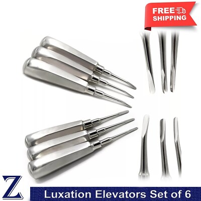 Dental Luxationsaufzüge 6er Set Zahnextraktion Wurzelaufzüge Zahnarzt Labor