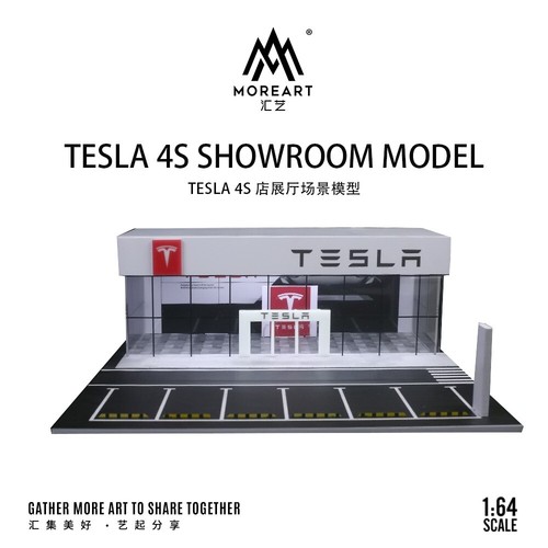 Diorama 1:64 Car Garage Model LED City Car Showroom Scene Display Building Model - Picture 68 of 102
