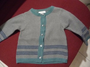 Neuf Dpam Du Pareil Au Meme Pour Bebe Garcon Gilet 6mois Gris Raue Bleu Ebay