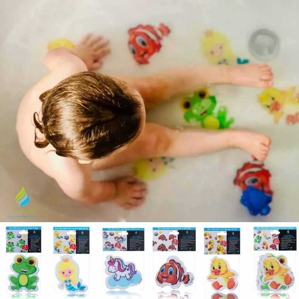 NON SLIP BATH MAT STICKERS FOR KIDS CHILDREN BABY - MAKE BATH TIME MORE FUN