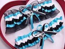  NEW Beautiful White Black Turquoise Wedding Prom Garters GetTheGoodStuff