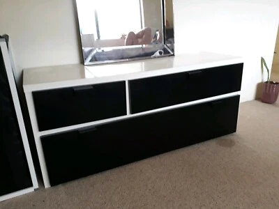 Ikea Drawers Black White Dresser Or Tv Table Dressers