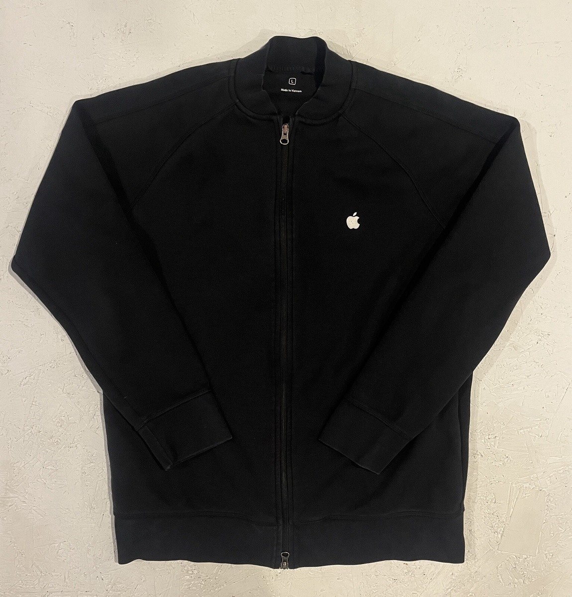 Apple Jacket Mens Large Black Full Zip Store Employee Uniform 
