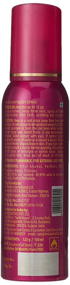 Fogg 1000 Sprays Fragrant Body Spray For Women Essence, 120ml - Image 2 of 2