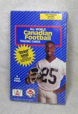 Box of 36 New & Factory Sealed 1991 All World Canadian CFL Football Card Box