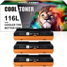 3 x Black Toner Cartridge MLT-D116L For Samsung M2625 M2625D M2675FN M2825DW