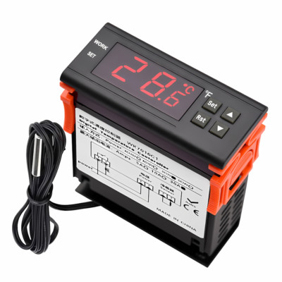 DC 12V Digital F Temperature Controller Thermostat Cool & Heat Switch NTC Sensor