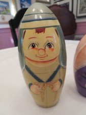 Holy Family Matryoshka, Nesting Doll 5 pcs Joseph Mary Baby Jesus Lambs 