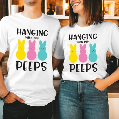 TSHIRT (1056) Hanging With My Peeps T-Shirt Frohe Ostern Pascha Sonntag Kinder Tops