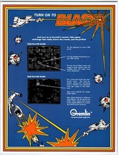 Blasto Retro Video Arcade Game FLYER 1970's Original 8.5" x 11" Vintage 1978 image