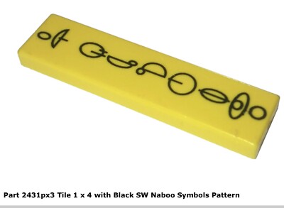 Lego 1x 2431px3 Tile Star Wars 1 x 4 Grille Naboo Symbols Pattern