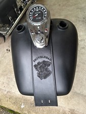Shovelhead Black Leather Gas Tank Panel Bib H...