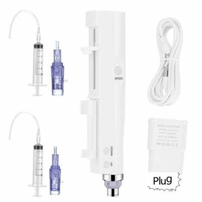 Elektrischer Derma-Pen Roller microneedle verstellbar 0,25-2,5mm + 20 Nadeln